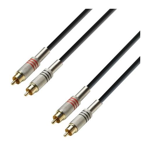 Câble audio Adam Hall 2 x RCA mâle vers 2 x RCA mâle - 6.00 m