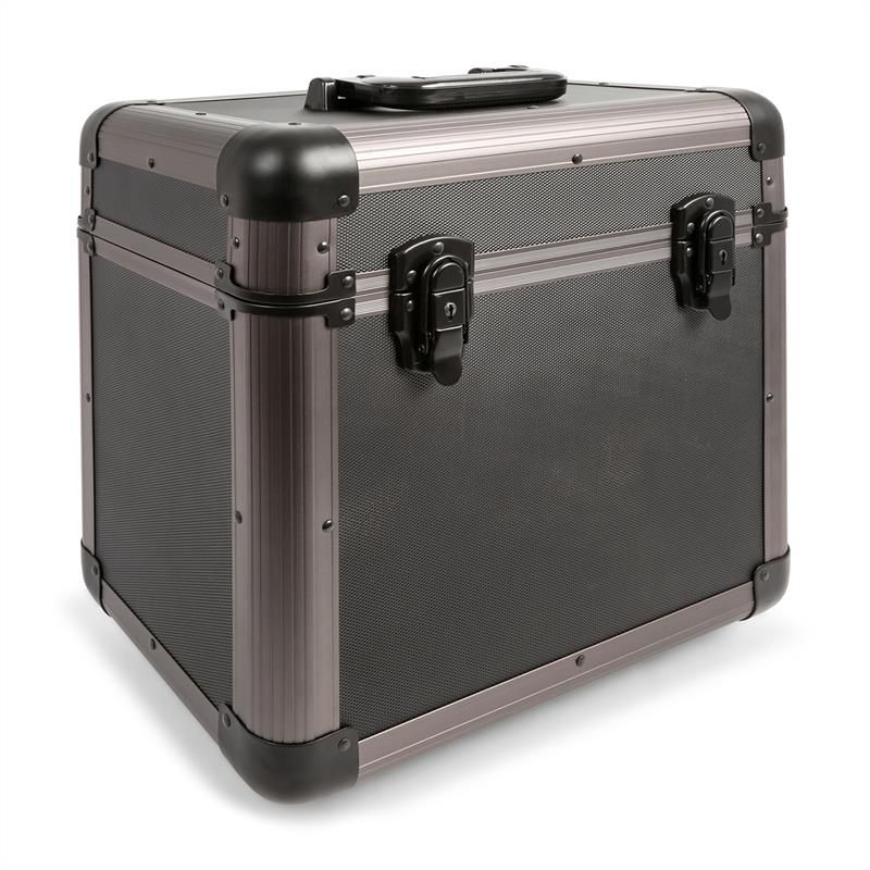 Power Dynamics PRC100 12' Vinyl Case - Titanium Transport 100 LPs