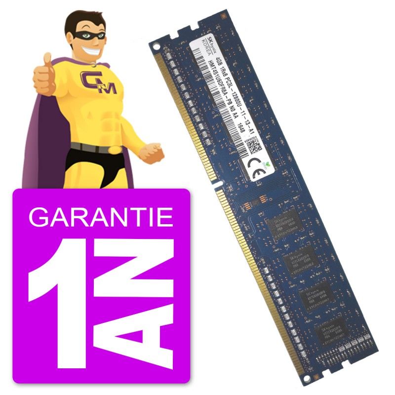 Memoria RAM DDR3L de 4GB (PC3L-12800U) - Hynix HMT451U6DFR8A-PB