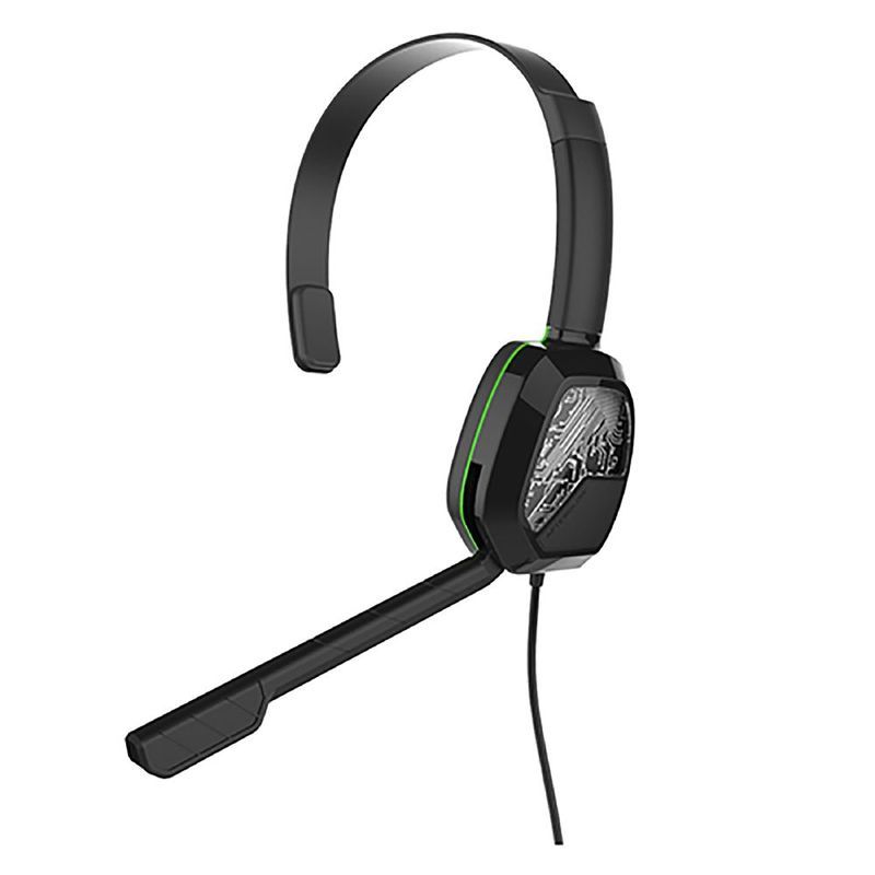 Auricular con cable Afterglow LVL1 con micrófono para chat en vivo en Xbox One y juegos en línea, Negro/Verde