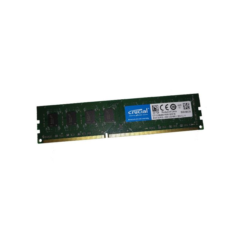 Crucial 8GB DDR3L RAM (CT102464BD160B.M16FN, PC3L-12800U, 1600MHz, CL11)
