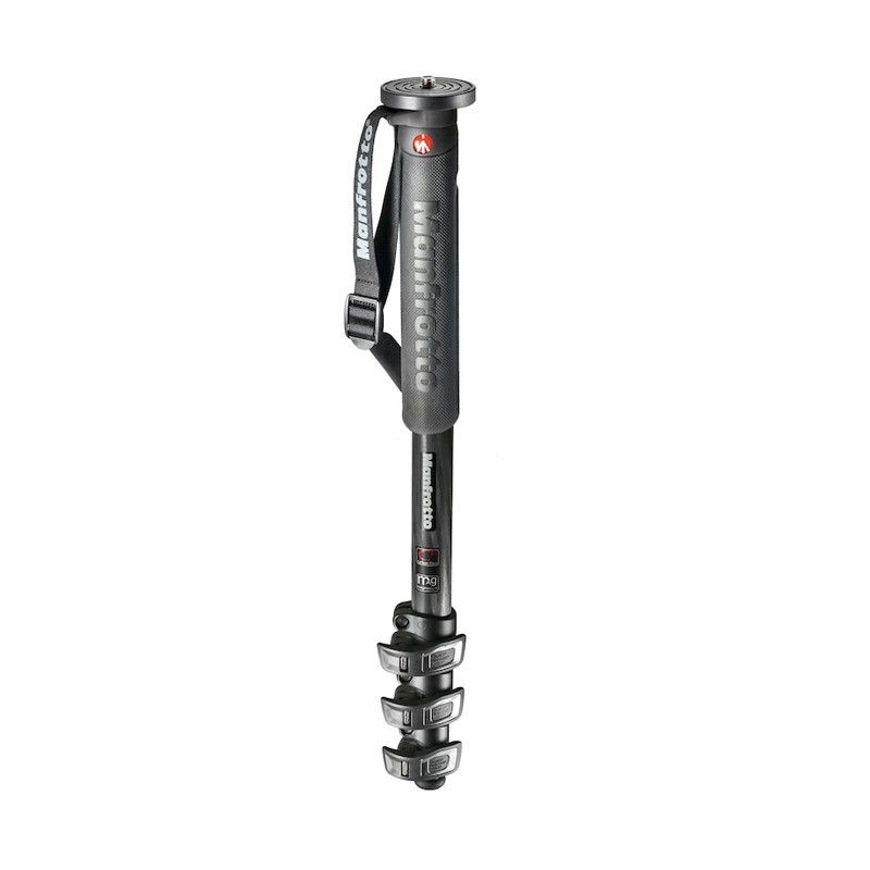 Monopode Manfrotto MPMXPROC4 en carbone à 4 sections avec verrouillage rapide Quick Power