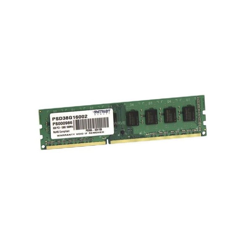 Patriot 8GB DDR3 RAM (PSD38G16002) - 1600MHz, CL11, 240-Pin DIMM