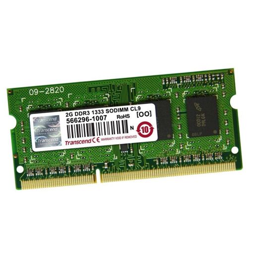 Memoria RAM Transcend JM1333KSN-2G SODIMM DDR3 PC3-10600S 2 GB 1333 MHz