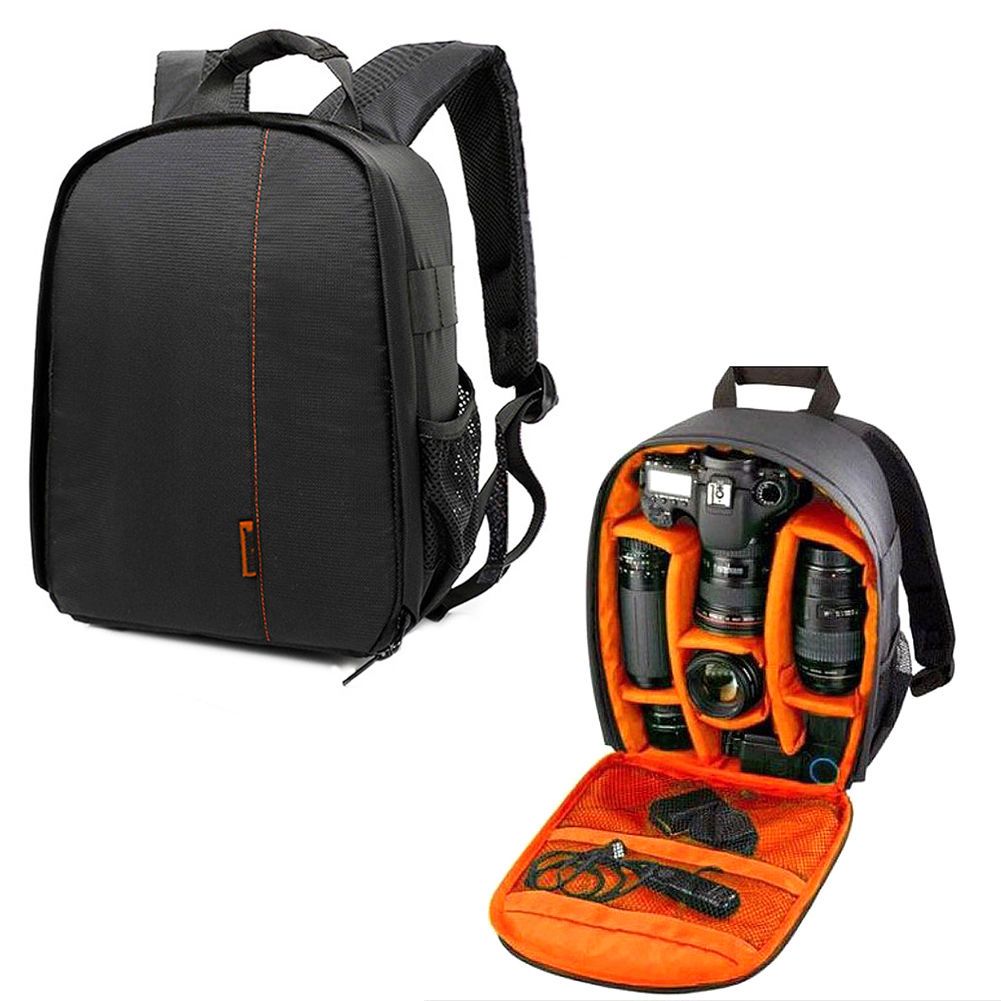 Sac à dos Yarui-World reflex orange pour appareil photo DSLR, compatible Canon et Nikon EOS (étanche)