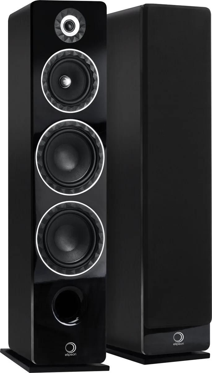 Elipson Prestige Facet 24F - Column Speaker - 3.5-Way - Glossy Black, Matt Black