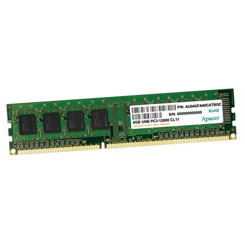 Apacer 4GB DDR3 RAM (AU04GFA60CATBGC) - PC3-12800U, 1600MHz, CL11