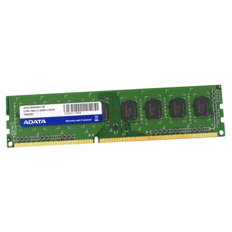 Memoria RAM ADATA de 4 GB (PC3-12800U, 1600 MHz, CL11)