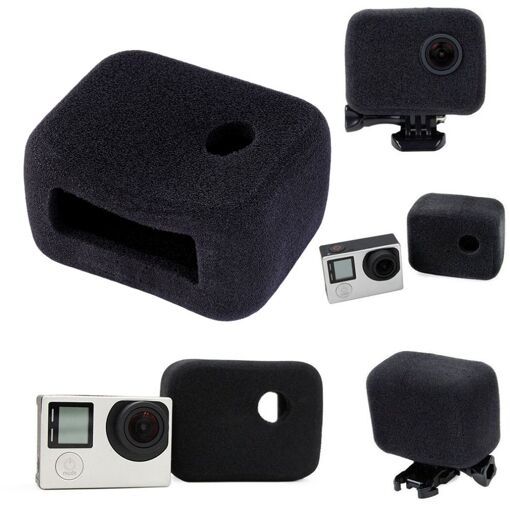 Yoins Windproof Windshield for GoPro Hero 4/3+ (Mousse Sponge, Size: 4x4cm, Black)