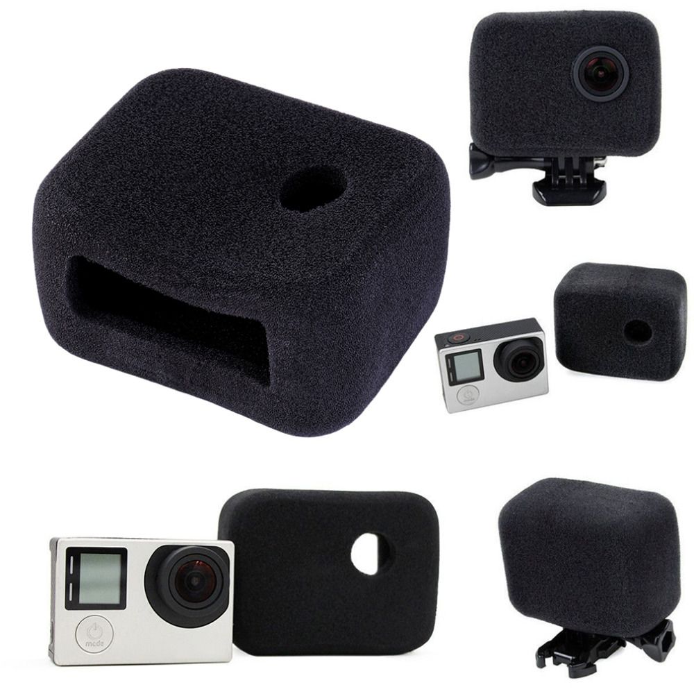 Yoins Windproof Windshield for GoPro Hero 4/3+ (Mousse Sponge, Size: 4x4cm, Black)