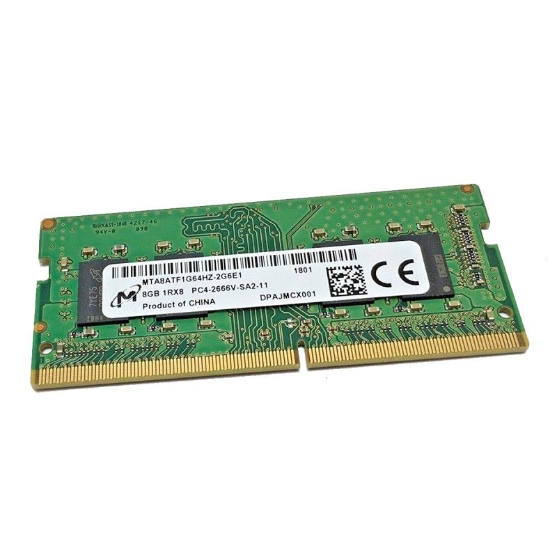 Memoria RAM SODIMM Micron de 8 GB (MTA8ATF1G64HZ-2G6E1) - 2666 MHz CL19