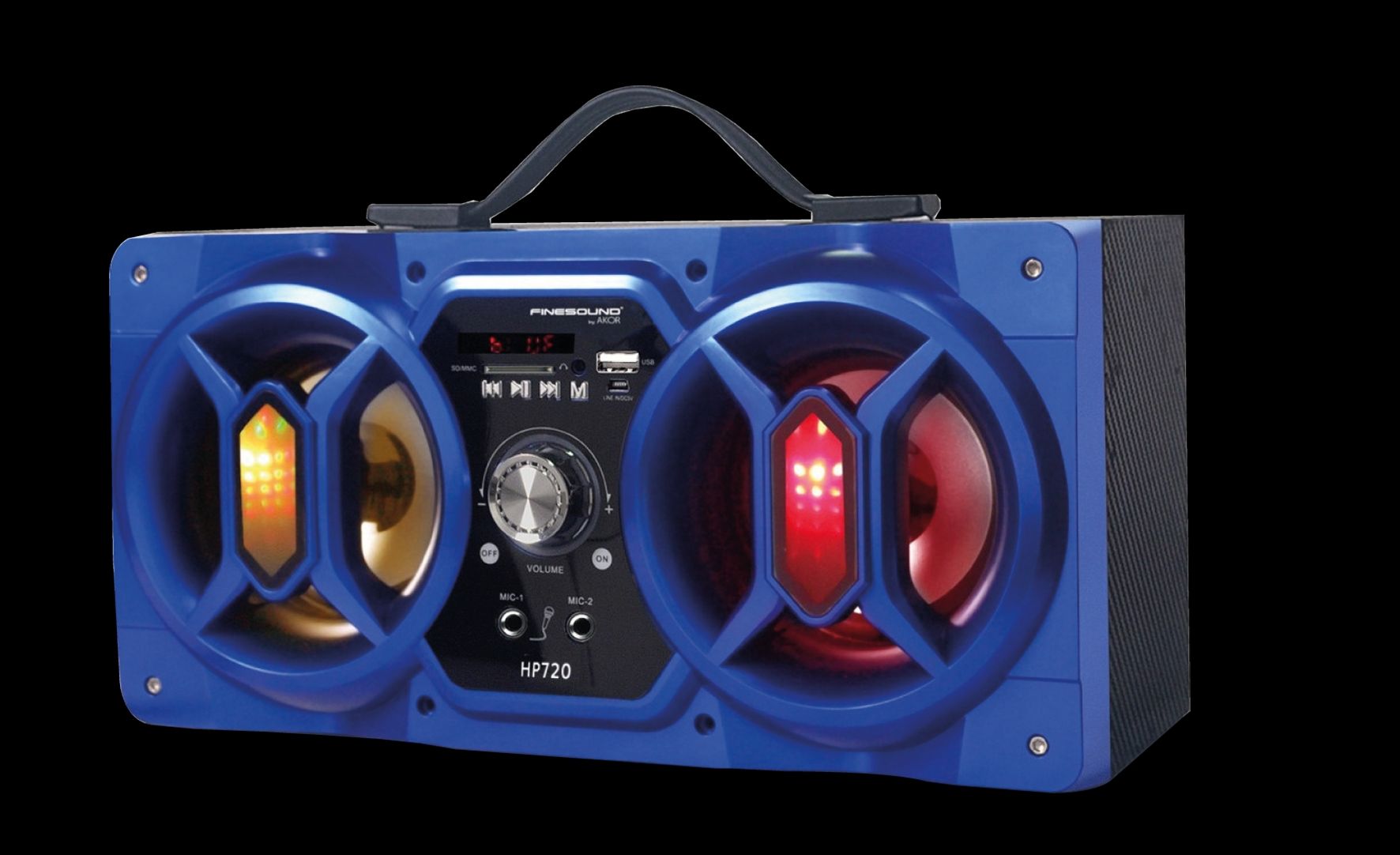 Finesound HP720 Portable Bluetooth Speaker - 40W - Multi-Color LED