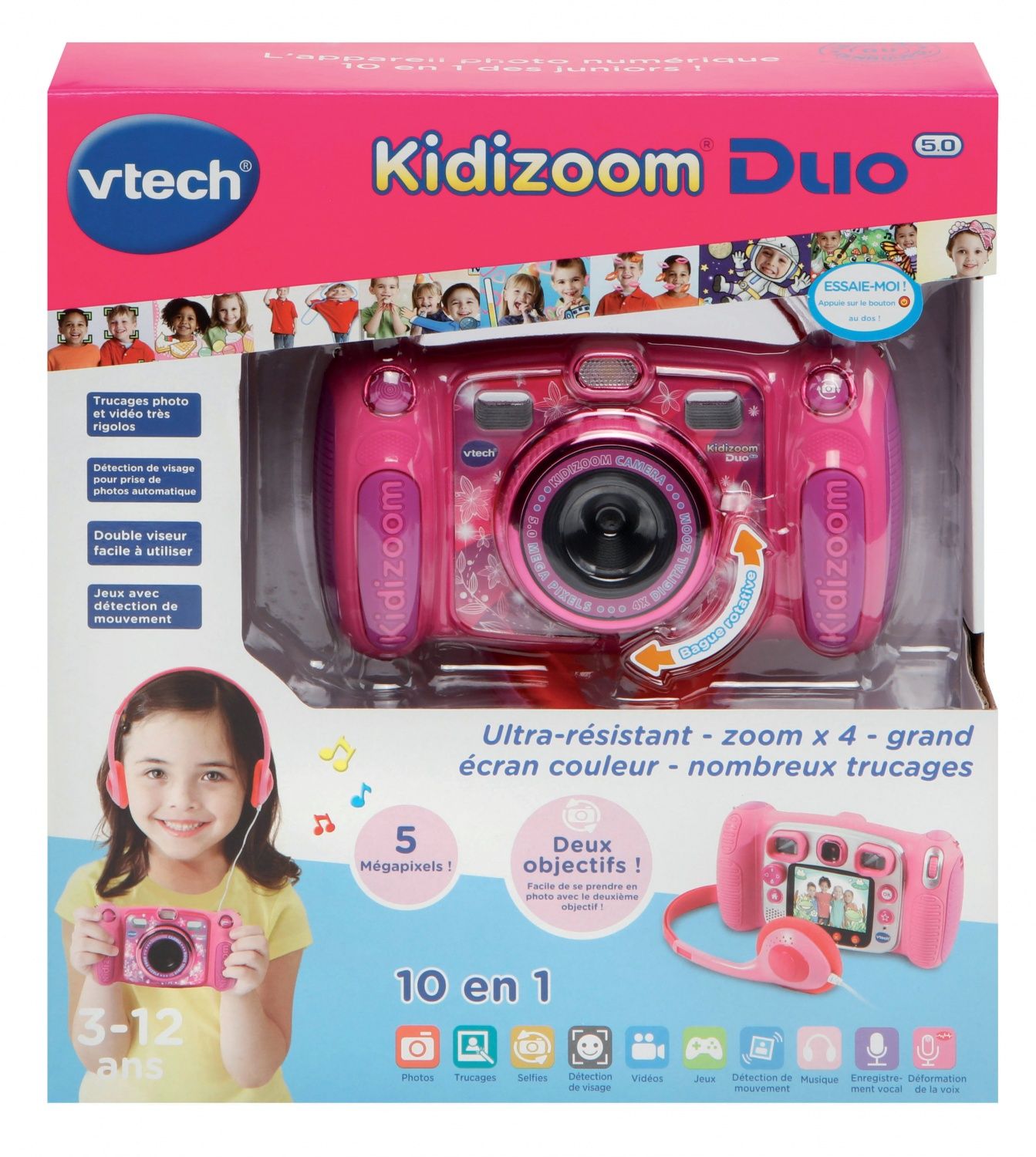 Cámara digital compacta Vtech - 5,0 MP - Rosa