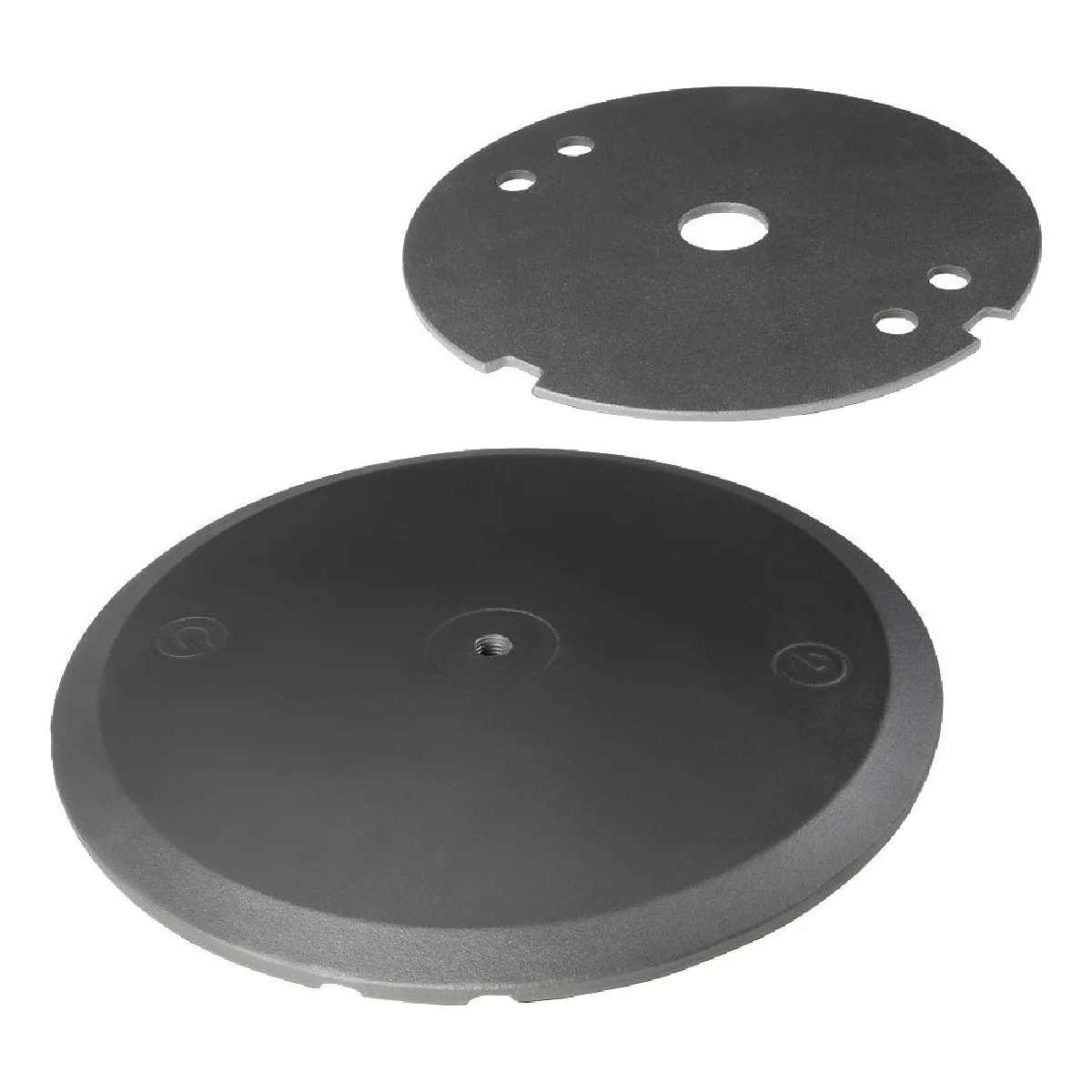 Gravity WB 123 SET 1 B - Black - Circular Base for M20 Coupling Bar - Weight Disk - Excellent Stability - Metal Construction