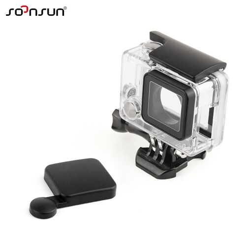 Étui de protection Yoins avec ouverture latérale et capuchon de lentille pour GoPro Hero 4/3+