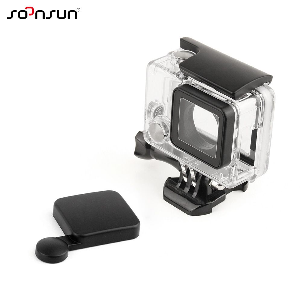 Étui de protection Yoins avec ouverture latérale et capuchon de lentille pour GoPro Hero 4/3+