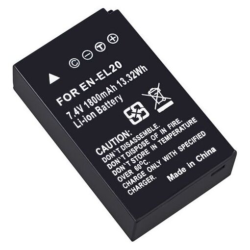 Batería recargable de reemplazo Insten® de 1800 mAh y 7.4V para Nikon EN-EL20
