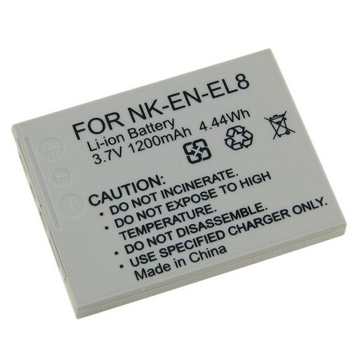 Batería de repuesto Insten® EN-EL8 para Nikon Coolpix S1/S2/S3/S5/S50/S50c/S51/S51C