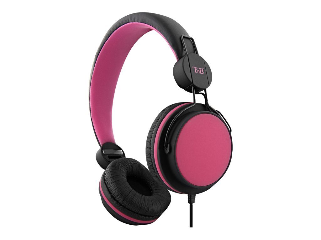 TNB BE COLOR - Auriculares con cable - Circunaurales - Negro, Rosa