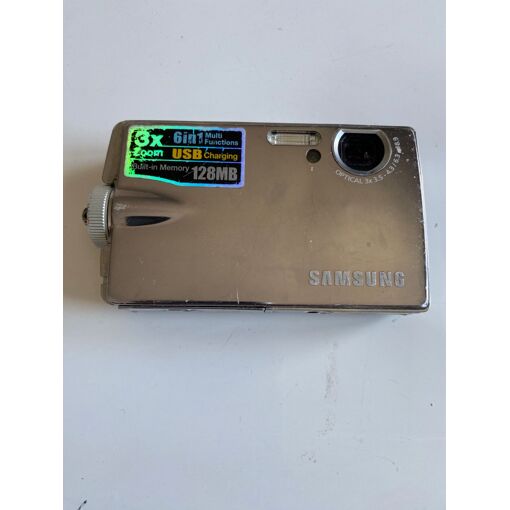 Cámara digital compacta Samsung - 5,1 MP, zoom óptico 3x, flash, 128 MB