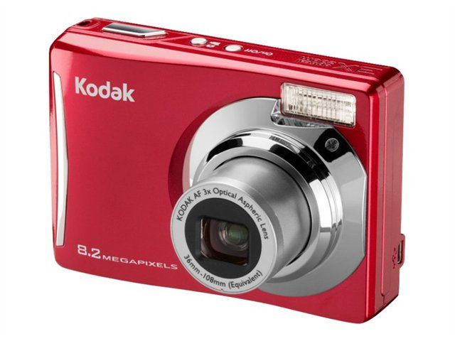 Kodak EASYSHARE C140 Red Compact Camera - 8.2MP - 3x Optical Zoom - Red