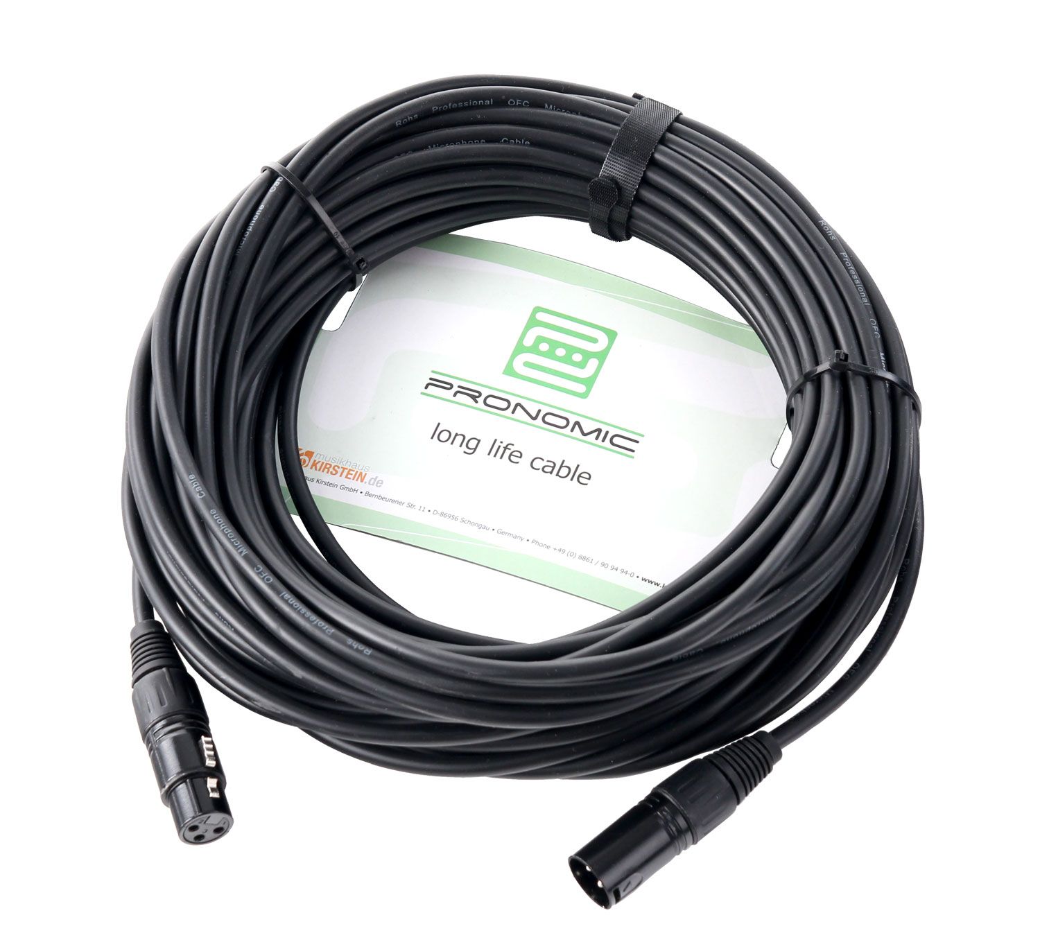 Pronomic XFXM-20 Microphone Cable 20m Black