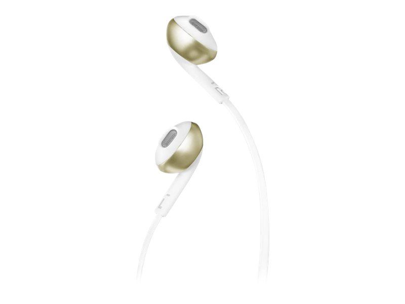 JBL T205 - Wired Earbuds with Microphone - Champagne