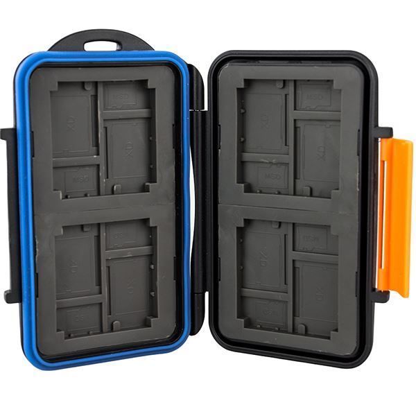 JJC Waterproof Memory Card Case - For CompactFlash, microSD, microSDHC, microSDXC and xD-Picture Cards