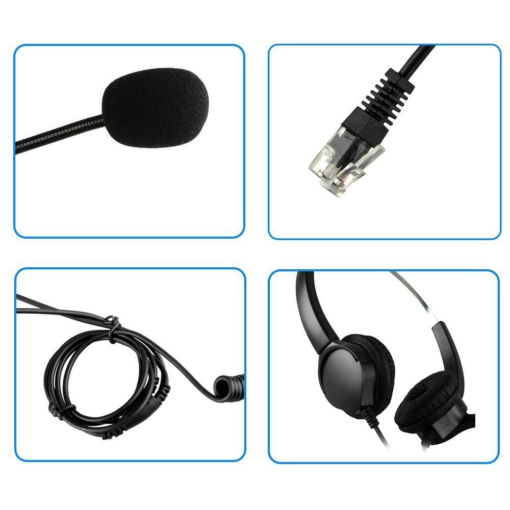 DOTOPON® Hands-Free Call Center Headset with Noise Cancellation