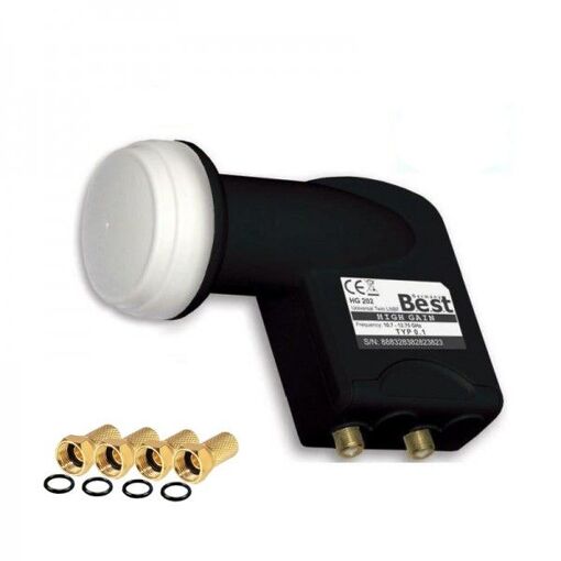 LNB Double Best Germany Haute Réception 70dB + 4 Connecteurs F