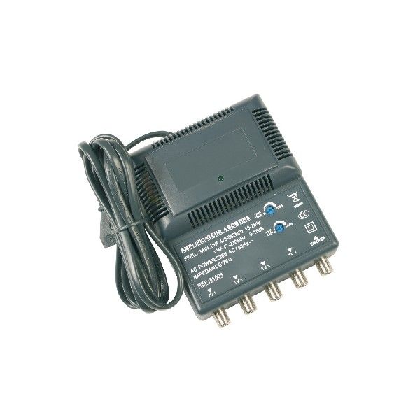 Hdsat Blinde 4-Way Indoor TV Signal Amplifier