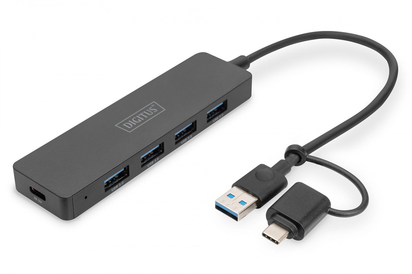 Digitus 4-Port USB 3.0 Hub, Slim Line