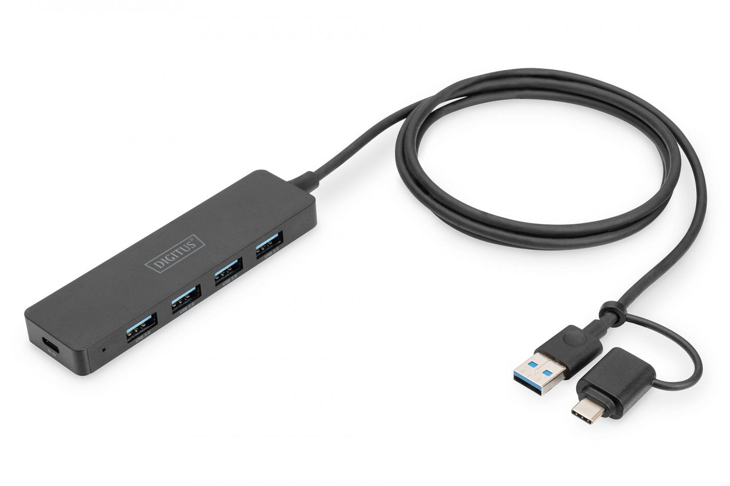Digitus 4-Port USB 3.0 Hub (Slim Line, Black)