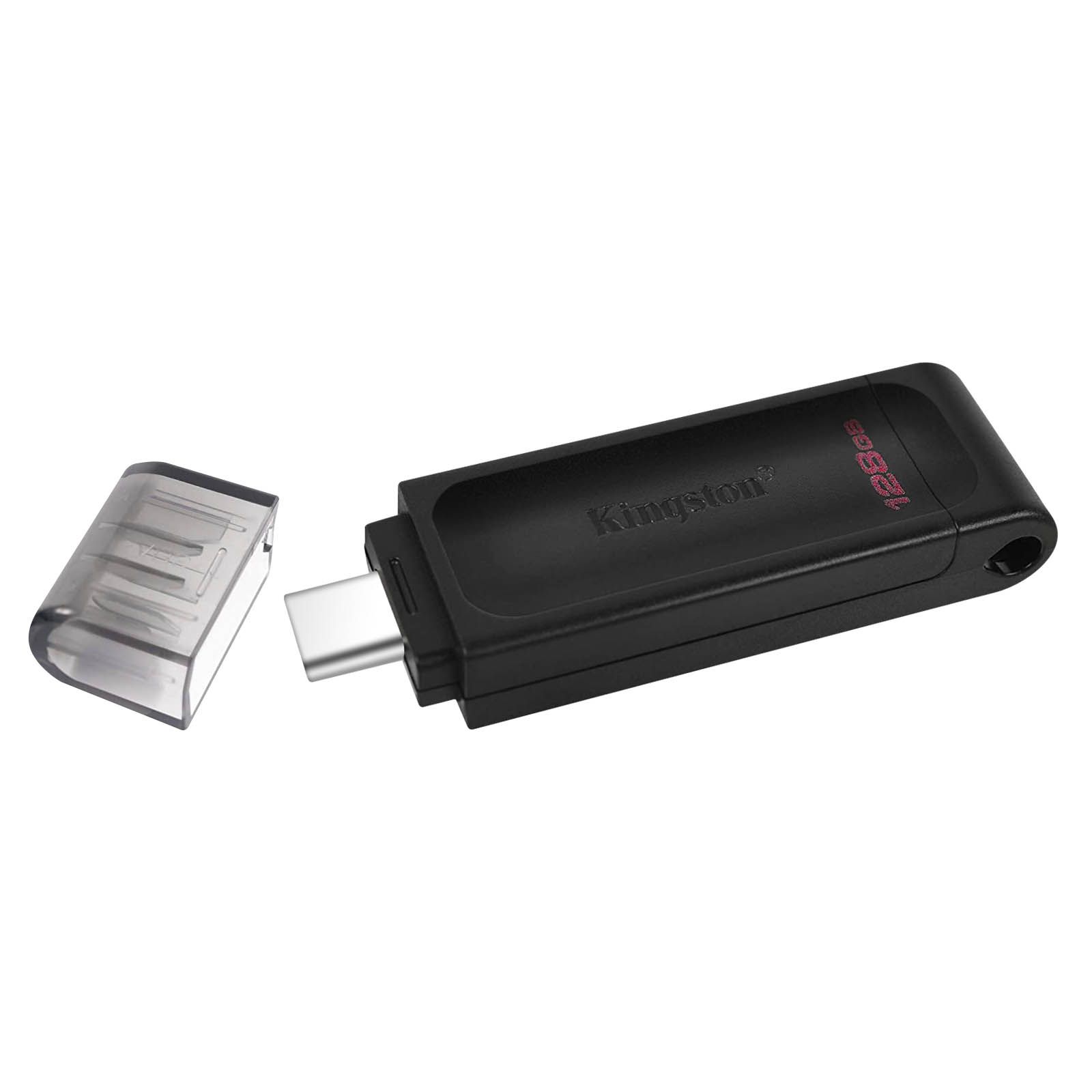 Clé USB Kingston DataTraveler 70 3.2 USB-C 128 Go, Noir