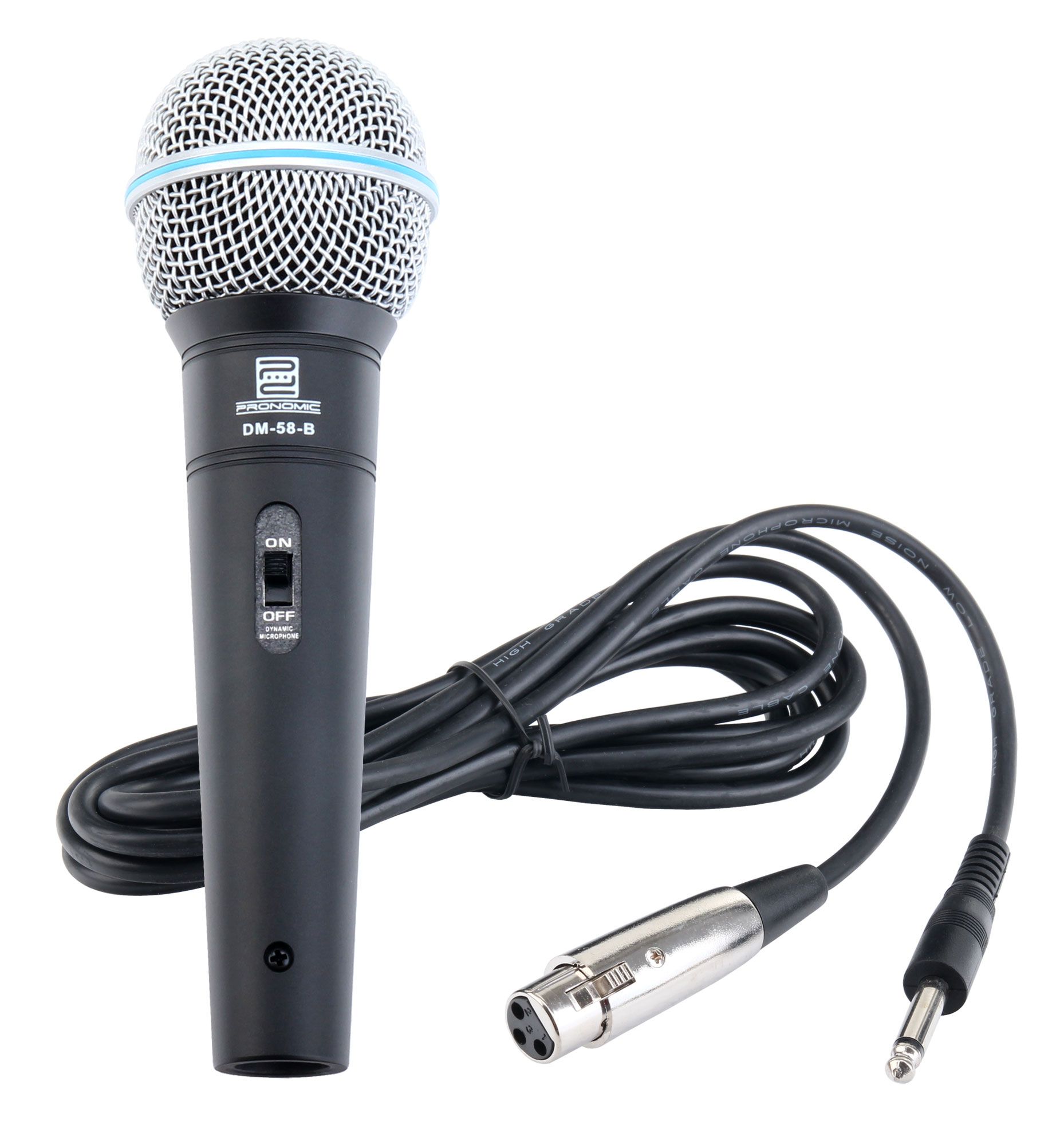 Pronomic Vocal Microphone DM-58 -B with Switch Set with Bag