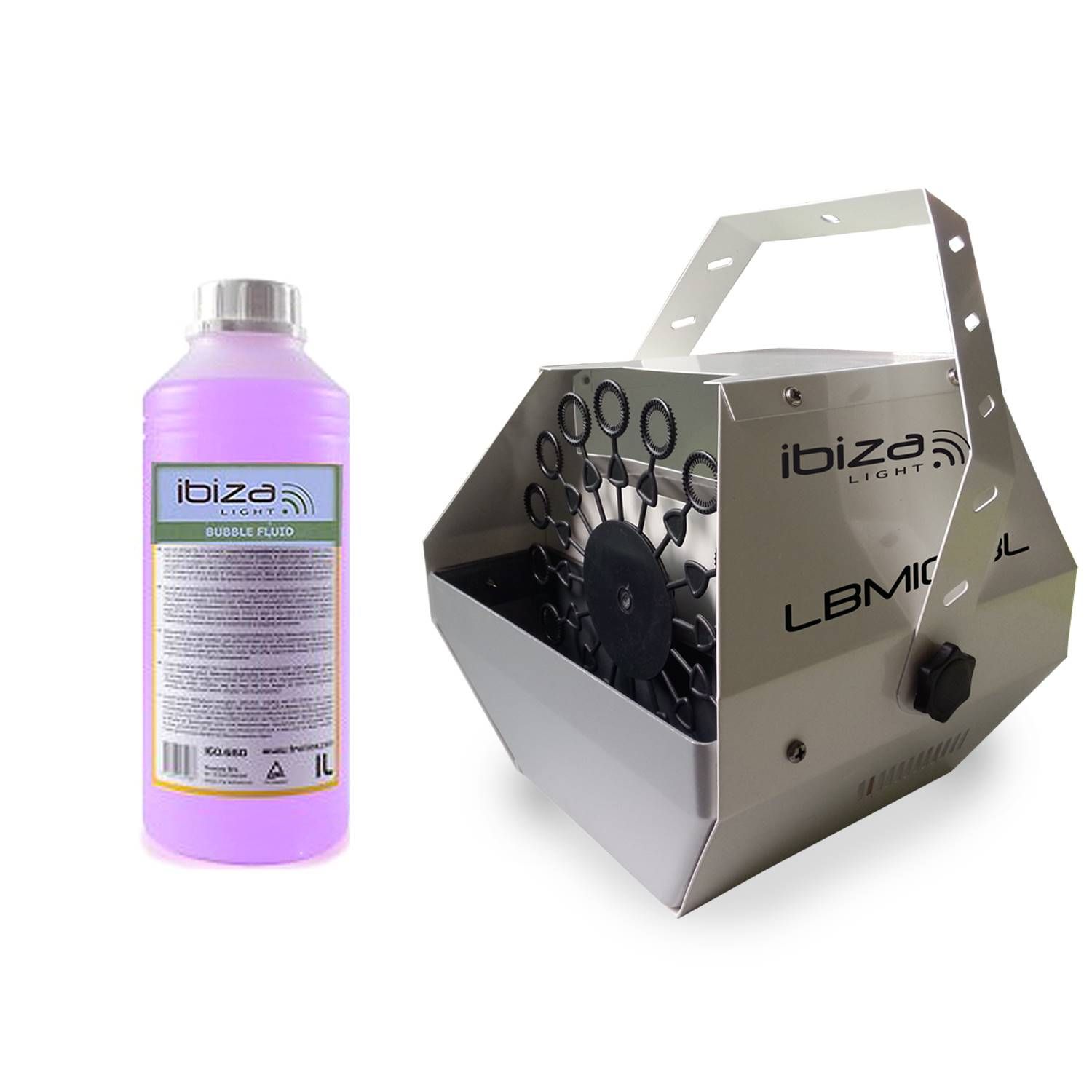 Ibiza Light LBM-10 High-Flow Bubble Machine, Silver