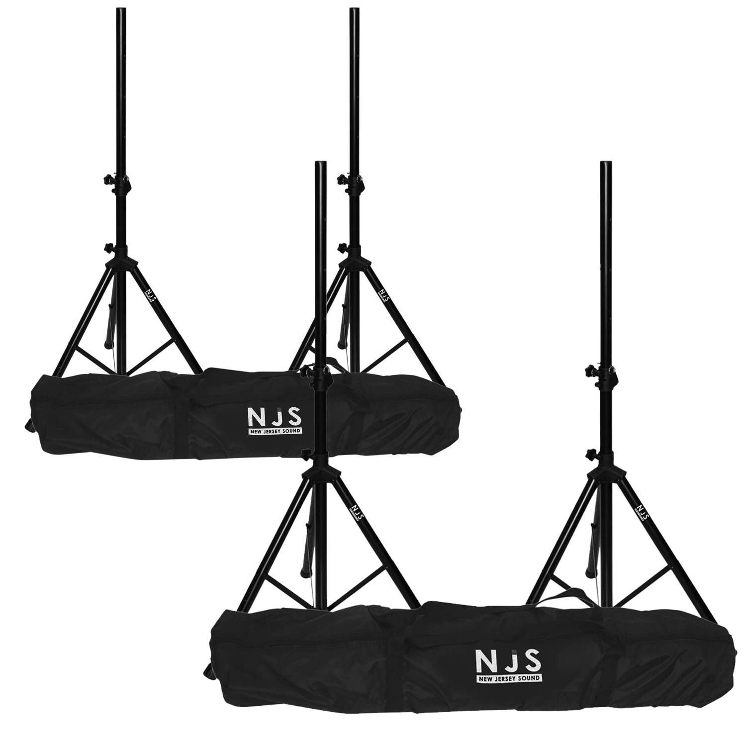 NJS 4-Piece Speaker Stand Kit with Carrying Bag (35mm, Max Load: 45kg)