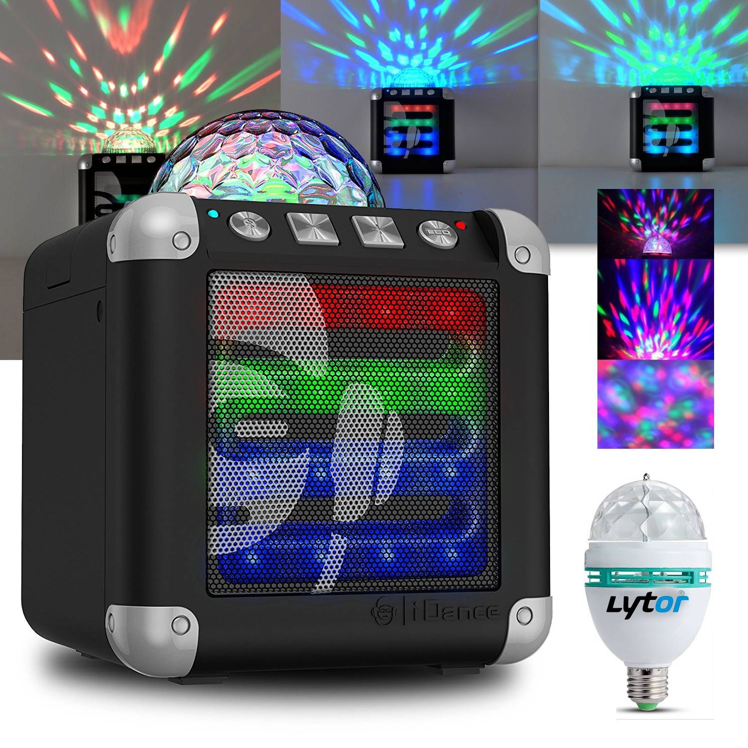 iDance CUBE MINI 3 Bluetooth Speaker with LED Lights
