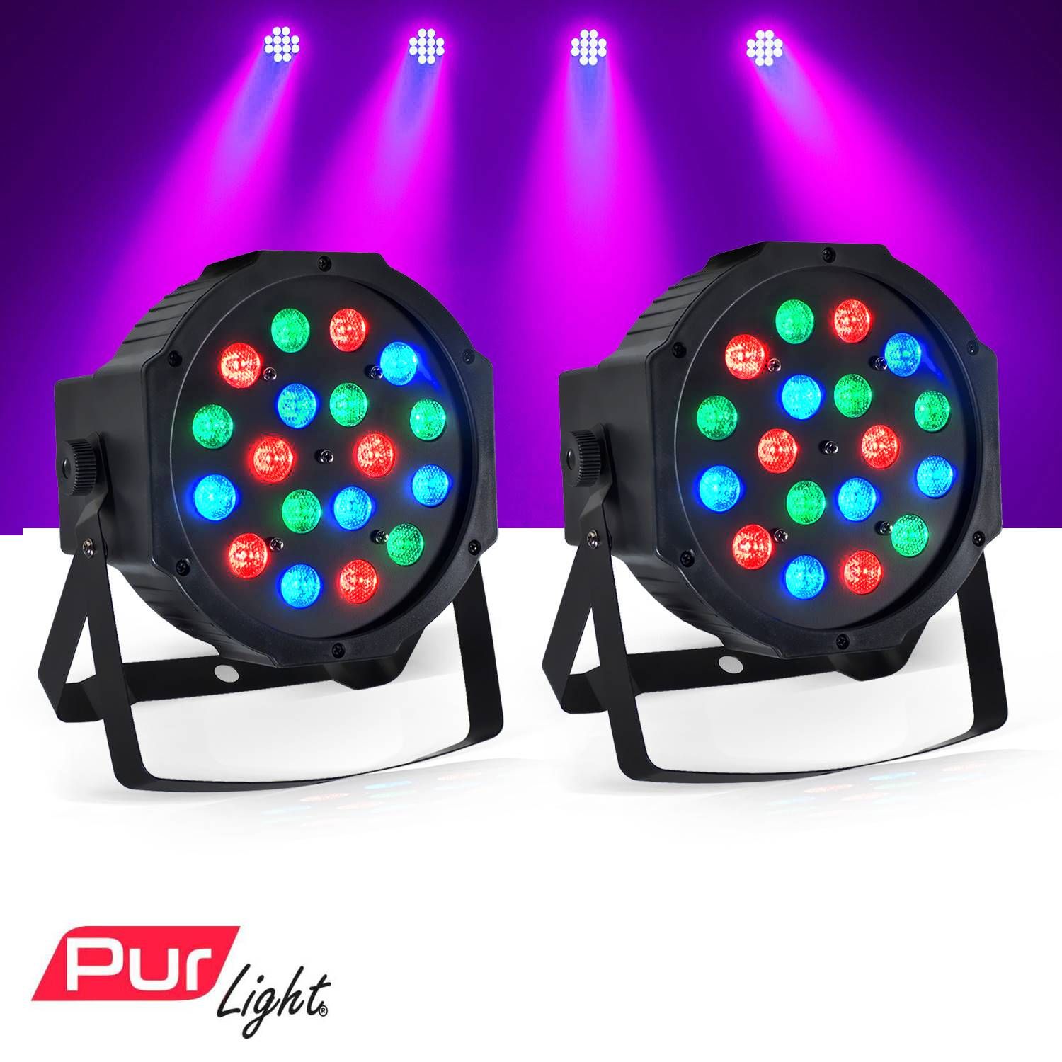 Pur Light Montana RGB LED Projector Light Set (18x1W)