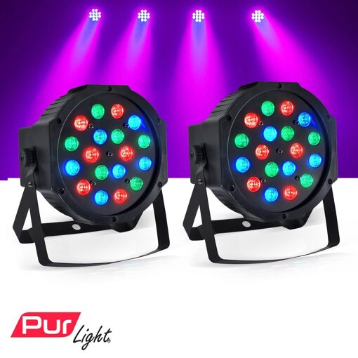 Pur Light Montana RGB LED Projector Light Set (18x1W)