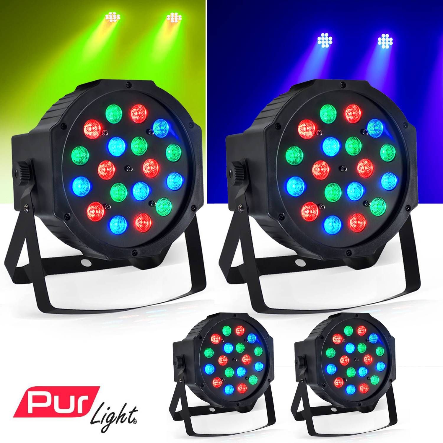 Pur Light Montana 4-Pack LED Projector Light Kit - RGB 18x1W