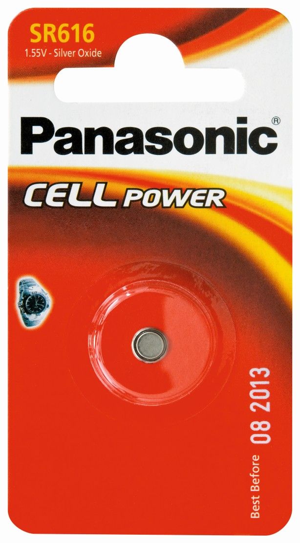 Panasonic 321 SR616SW / SR65 Battery, 1.55V, 16mAh, Silver Oxide