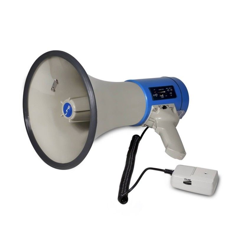LTC Mega60USB Megaphone, 60W with USB MP3 Player and Siren Mode (600m Range, 25W Full Power)