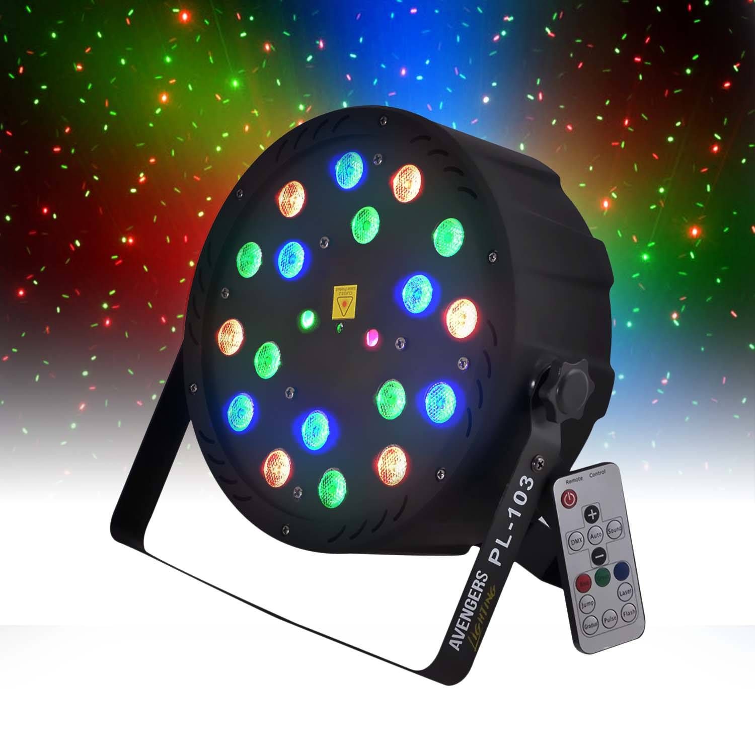 Avengers PL103 25W RGB LED Projector with Green and Red Beams 130mW