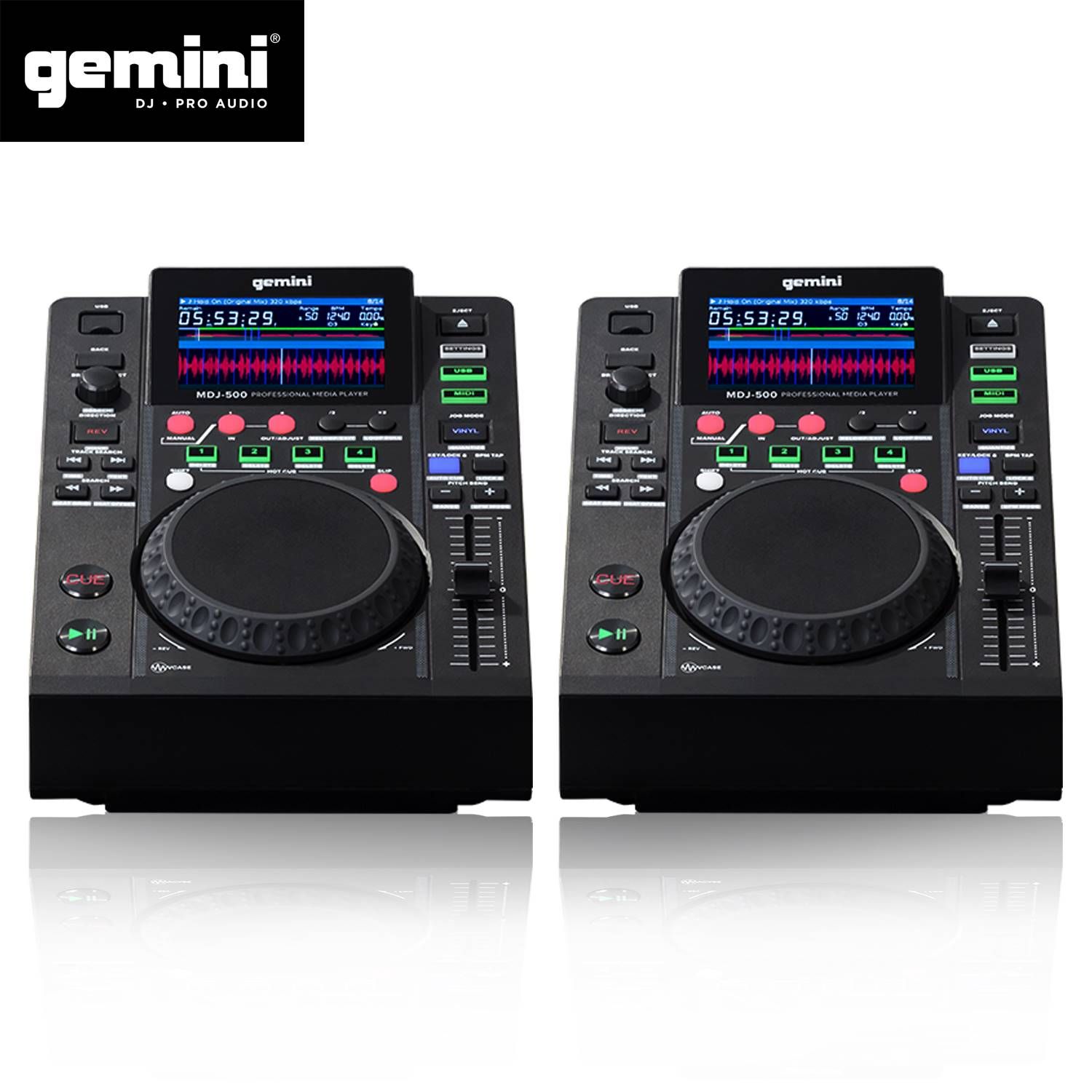 Gemini MDJ-500 Professional USB MP3 Media Player with LCD Screen