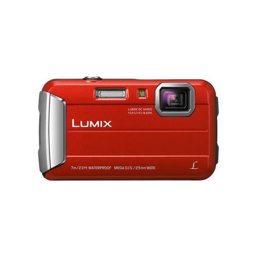 Cámaras digitales compactas de Panasonic - 16.1 MP - 720p - 4x zoom óptico - Resistente al agua hasta 7 metros - Rojo