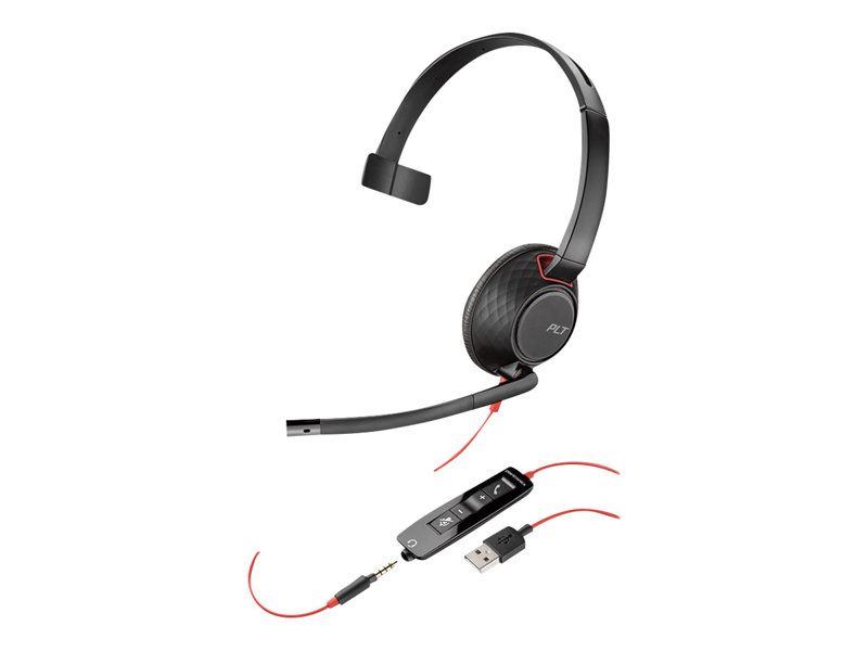 Poly Blackwire 5210 - Over-Ear Headset - Wired - USB, 3.5mm Jack - Certified for Microsoft Teams