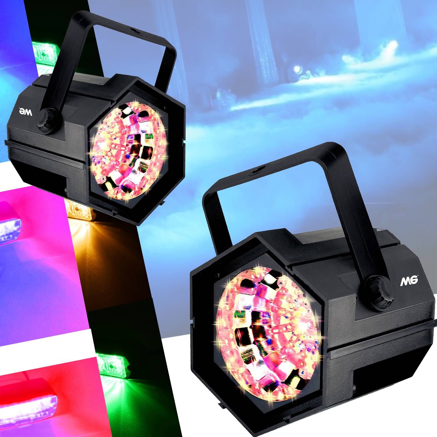 Multicolor LED Stroboscope Pack (47 LEDs, 4 Colors, Adjustable Flash Speed)