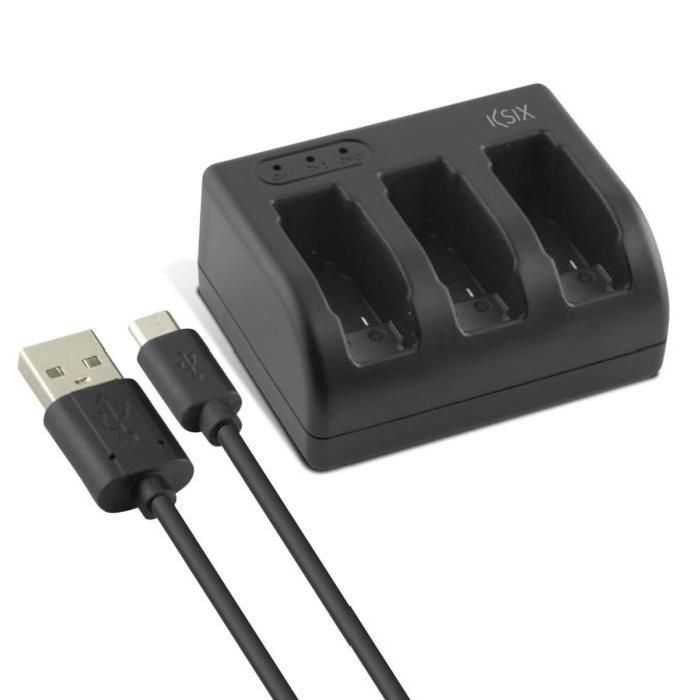 Ksix 3-Battery Charger - Micro USB
