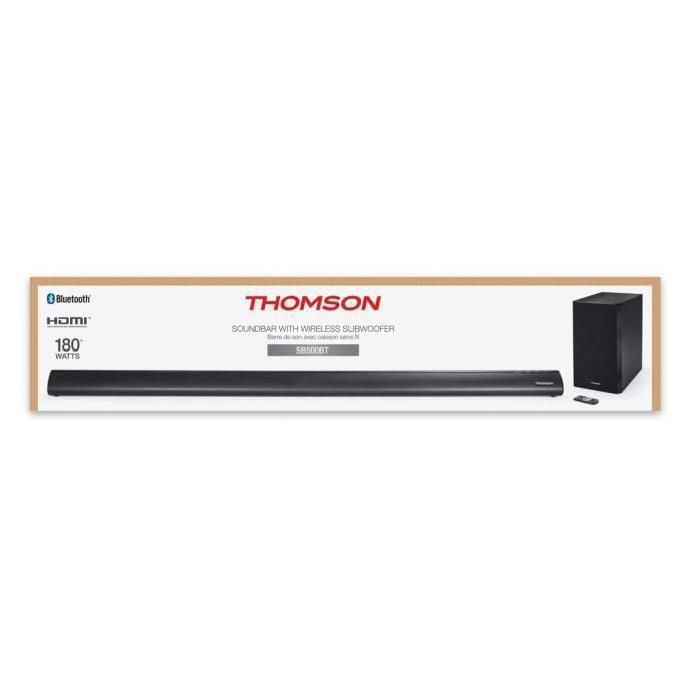 Barre de son Bluetooth Thomson SB500BT avec caisson de basses sans fil - 180W